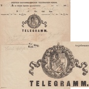 Allemagne / Autriche 1871. Télégramme. Armoiries : Lions, Montagnes, Feuilles De Chêne Et Glands, Couronne - Autres & Non Classés