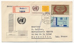 TCHECOSLOVAQUIE - Série ONU 1965 Sur FDC Recommandé. - FDC