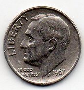 U.S.A. - One Dime 1967 - Roosevelt - 1946-...: Roosevelt