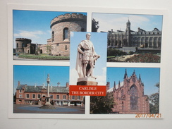 Postcard Carlisle The Border City Multiview Station Town Hall Etc My Ref B21130 - Carlisle