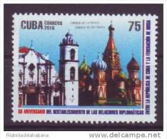 2010.75 CUBA 2010 MNH. 50 ANIV RESTABLECIMIENTO DE LAS RELACIONES CUBA-RUSIA. FRIENDSHIP CUBA- RUSSIA - Neufs