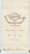 Menu De Mariage/Vauquelin-Cocagne/Diner-Déjeuner/Henriette LOUVET/Imp Duval, Elbeuf/ 1923                        MENU187 - Menükarten