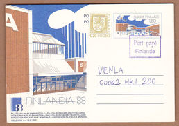 AC  - FINLAND POSTAL STATIONARY - WORLD PHILATELIC EXHIBITION FINLANDIA 88 HELSINKI, 12 JUNE 1988 - Entiers Postaux