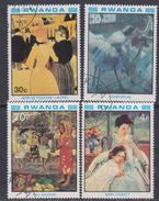 Rwanda N° 949 / 57 O Les "Impressionnistes" Tableaux, Les 9 Valeurs Oblitérations Légères Sinon TB - Used Stamps