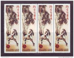 2002.103 CUBA 2002 CHINA MOON  LUNA YEAR HORSE. AÑO CHINO LUNAR DEL CABALLO, MNH. BLOCK 4 - Nuovi