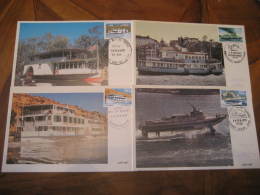 FERRY BOATS Yvert 650/3 Sydney Mannum Echuca 1979 Maxi Maximum 4 Card AUSTRALIA - Maximumkaarten