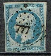 France 1852 Napoleon III Repub. Franc. 25c Used - 1852 Louis-Napoléon