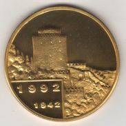 1992 ECZACIBASI 50th YEAR MEDAL -GOLD COATING - Gewerbliche