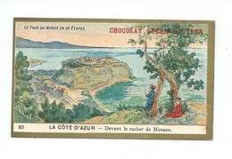 Chromo France Côte D'Azur Monaco Pub: Chocolat Guerin-Boutron 105 X 65 Mm  TB - Guérin-Boutron