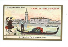Chromo Italie Venise Palais Des Doges Le Tour Du Monde Pub: Chocolat Guerin-Boutron 105 X 65 Mm TB - Guérin-Boutron