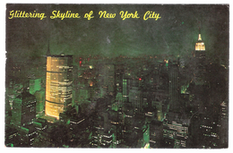 GLITTERING SKYLINE OF NEW YORK CITY - VIAGGIATA 1966 - (721) - Mehransichten, Panoramakarten