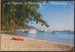 °°° 3766 - NEDERLAND ANTILLEN - ST. MARTIN - THE BEACH AND THE HARBOUR - 1991 With Stamps °°° - Sint-Marteen