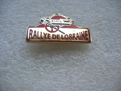 Pin's Courses, Rallyes Automobiles: Rallye De Lorraine Avec ASACL (Association Sportive Automobile Club Lorrain) - Rallye
