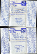 OSTRICHES SOUTH WEST AFRICA 2 Air Letters F11 Used OKAHANDJA+MARIENTAL To East Germany 1957-59 - Avestruces