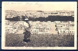 1939 , MELILLA , TARJETA POSTAL CIRCULADA A ROMA , CENSURA MILITAR DE MELILLA . VISTA PARCIAL - Melilla