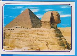 THE GREAT SPHINX AND KEOPS PYRAMIDS EGYPT POSTCARD UNUSED - Pyramids
