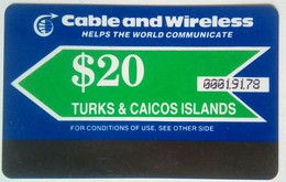 Turks Abd Caicos  US$20 Autelca - Turcas Y Caicos (Islas)