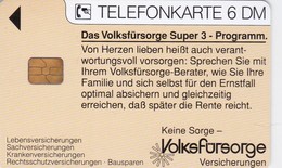 Germany, O 0322-03/94, Card Number 597, Volksfürsorge Versicherungen 2 - Keine Sorge (Familie), Only 20000, 2 Scans. - Other & Unclassified