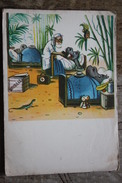 Old USSR Postcard. "Doctor Doolittle". Hippo. 1969 - Parrot - Elephant - Lizard - Flusspferde