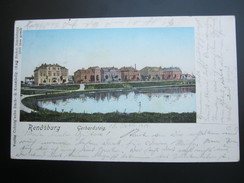 RENDSBURG ,Schöne  Karte Um 1900 Mit Marke + Stempel - Rendsburg