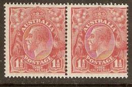 Australia 1926 SG 87 1,1/2d Pair, Unmounted Mint - Nuevos