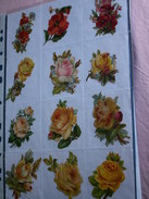 "" LOT  12   DECOUPIS  GAUFRES   Roses Et Divers   "" - Flores