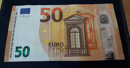 NETHERLANDS 50 Euro 2017  Letter PB UNC/aUNC Error  P001 B5 Error Cutting Left Righ Edge - 50 Euro