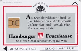 Dutch / German Cooperative Cards, CXD 172, Hamburger Feuerkasse, Only 2000, 2 Scans. - Autres & Non Classés