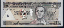 ETHIOPIA P46a 1 BIRR 1989 / 1997  #BL   XF - Etiopía