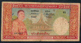 LAOS P7 500 KIP  1957  Signature 3  FINE - Laos