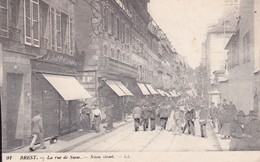 CPA  (29)  BREST.  La Rue De Siam, Animé, Commerce, PUB Chronomètre LIP ...T702 - Brest