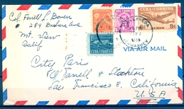 1955 , CUBA , AVELLANEDA - SAN FRANCISCO , SOBRE CIRCULADO , CORREO AÉREO - Briefe U. Dokumente
