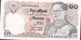 THAILAND  P87b 10 BAHT  1980 #9G Signature 53  XF  NO  P.h. ! - Tailandia