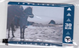 Faroe Islands, OD-024,  30 Kr , Faroese Animals, Horse, Mint In Blister, 2 Scans. - Islas Faroe