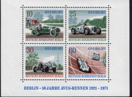 Berlin Block 3 Avus Rennbahn MNH **  Postfrisch Neuf 5 X - Blocs