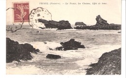 Primel (Trégastel-Finistère)  1920-La Pointe-les Chaises-Effet De Lame-Cachet Ambulant Plougasnou à Morlaix - Primel