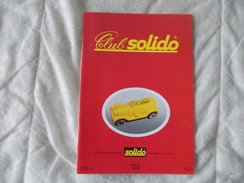 Club Solido Catalogue 1988 N° 2 - Modellbau