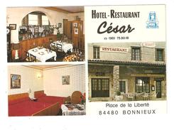 Carte Publicitaire 84 BONNIEUX Hôtel Restaurant César Multivues - Bonnieux