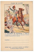 Carte De Franchise Militaire - Pages De Gloire (Aspirines Du Rhône) ...11eme Régiment De Chasseurs ... 3 Lignes - Neuve - Briefe U. Dokumente