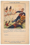 Carte De Franchise Militaire - Pages De Gloire (Aspirines Du Rhône) ...2eme Régiment D'Artillerie ... 3 Lignes - Neuve - Lettres & Documents