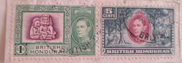 British Honduras 1938-1947   (o)   # 115, 119 On Paper - Honduras Britannique (...-1970)