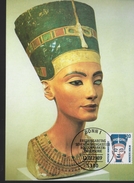 ALLEMAGNE    Carte Maxi Cachet  1er Jour  1989  Poste Egypte Pharaon Nefertiti - Aegyptologie