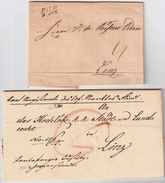 " Ried " , Oberösterreich, 2 Briefe  ,  #8010 - ...-1850 Préphilatélie