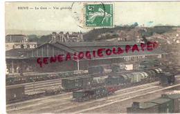 19 - BRIVE - LA GARE  VUE GENERALE - EDITEUR J.P.  BELLE CARTE COLORISEE 1909 - Brive La Gaillarde