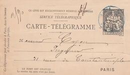 Frankreich-Ganzsache-CARTE TETEGRAMME-1886 - Neumáticos