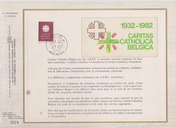 Feuillet Tirage Limité CEF 348 2078 Caritas Catholica Belgica - 1981-1990