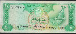 UNITED ARAB EMIRATES P8 10 DIRHAMS 1982 VF+  NO P.h. ! - Verenigde Arabische Emiraten