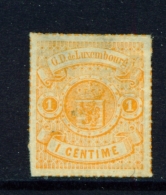 LUXEMBOURG  -  1865 To 1873  Coat Of Arms  1c  Unused  No Gum And Thinned As Scan (Rouletted) - 1859-1880 Wappen & Heraldik