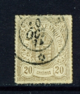 LUXEMBOURG  -  1865 To 1873  Coat Of Arms  20c  Used As Scan (Rouletted) - 1859-1880 Stemmi