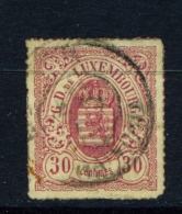 LUXEMBOURG  -  1865 To 1873  Coat Of Arms  30c  Used As Scan (Rouletted) - 1859-1880 Stemmi